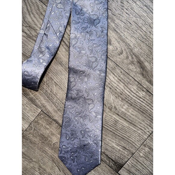 Subtle Kenneth COLE AwearNESS men's 100% silk NECKTIE tonal floral jacquard - Picture 2 of 4